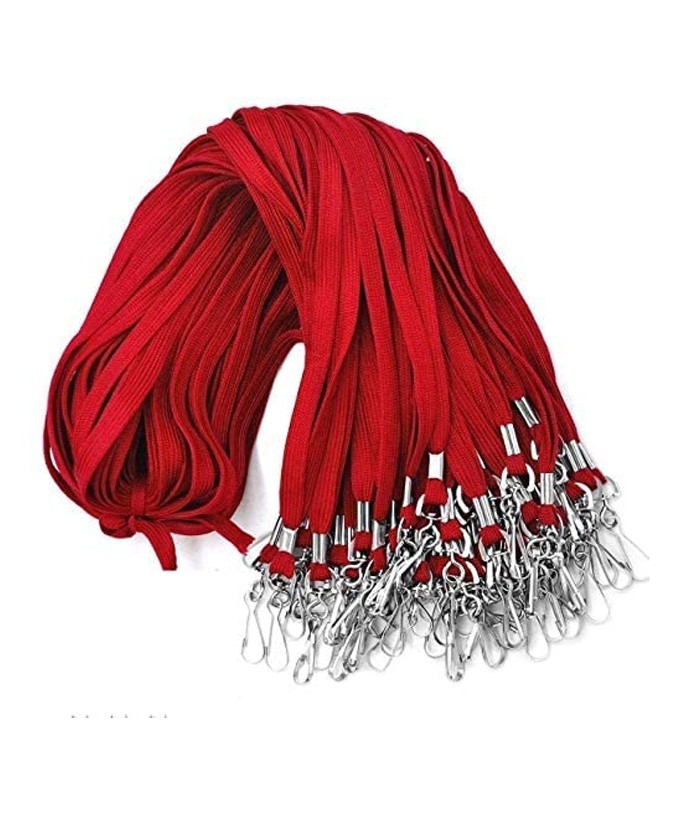 JSMSH Tubeless Flat Lanyard ID Badge Lanyards with Swivel j-Hook