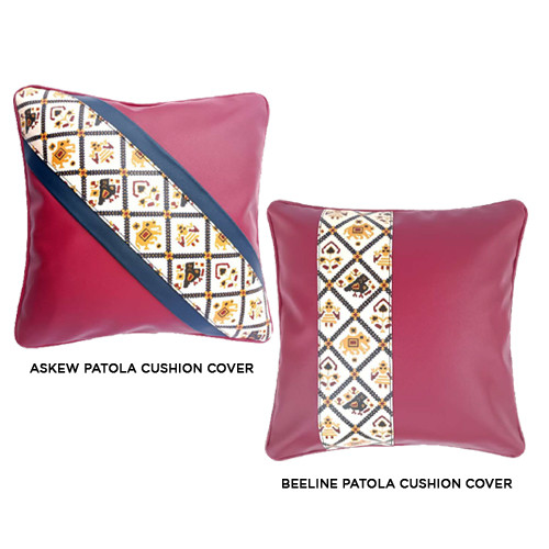 IMARS PATOLA CUSHION COVER- CHERRY