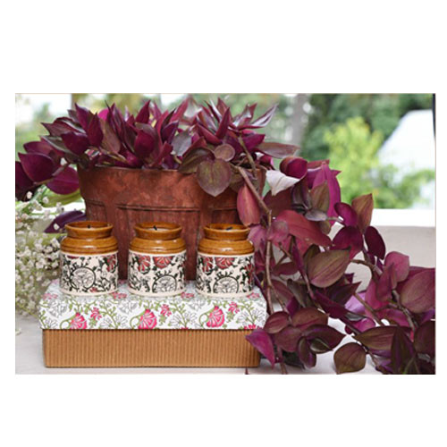 Kalamkari Tea Light Set