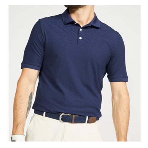 Decathlon Mens Golf Polo T-Shirt 500 Navy Blue