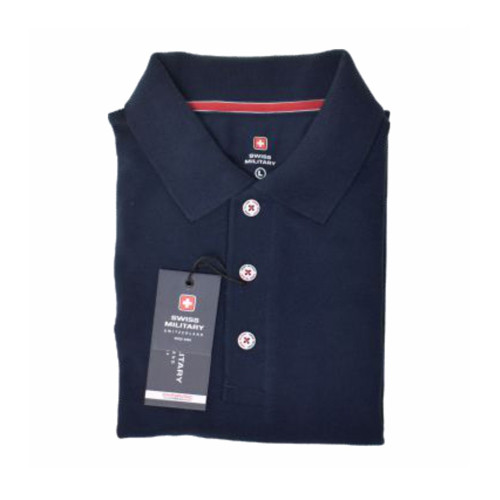 SWISS MILITARY POLO T-SHIRT (NAVY BLUE)