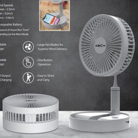 AIRSTORM RECHARGEABLE TELESCOPIC FAN