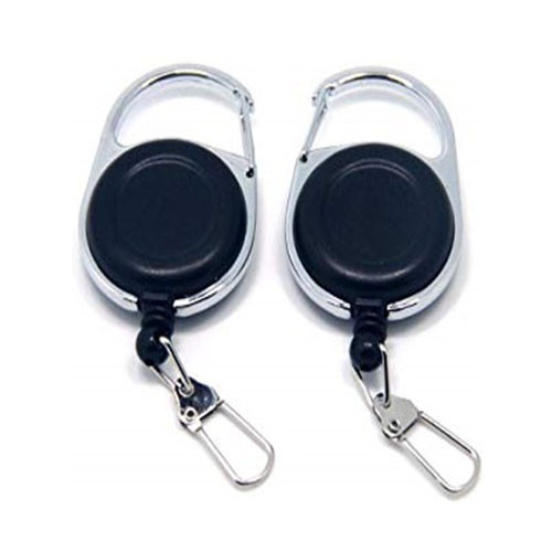 BLACK RETRACTABLE LANYARD