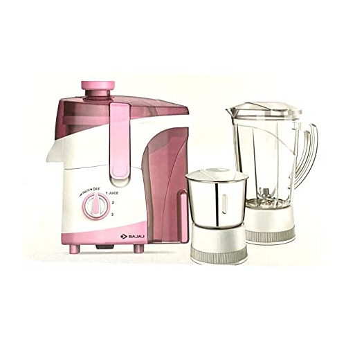 BAJAJ JX 20 500 W Juicer Mixer Grinder 2 Jars , White (2 jar)