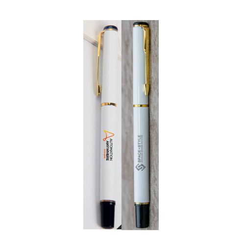 801 White Roller Ball Pen