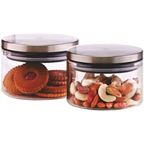 CLASSIC GLASS JAR FOR KITCHEN SET OF 2